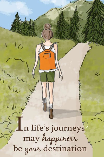 May Happiness Be Your Destination by Heather Stillufsen canvas print