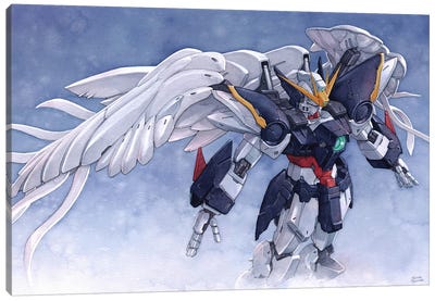 Gundam Wing Zero Canvas Art Print - Hector Trunnec