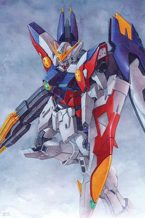Gundam Wing Zero TV by Hector Trunnec wall art