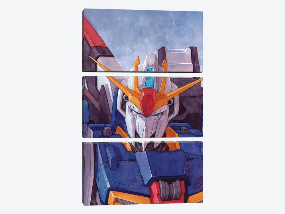 Gundam Zeta by Hector Trunnec 3-piece Canvas Print