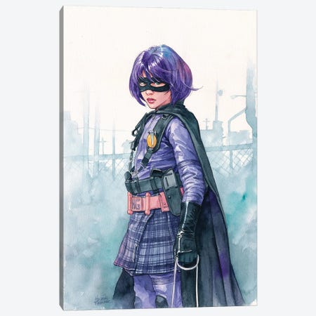 Hit Girl Canvas Print #HTT16} by Hector Trunnec Canvas Wall Art