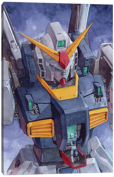 MKII Gundam Canvas Art Print - Robot Art