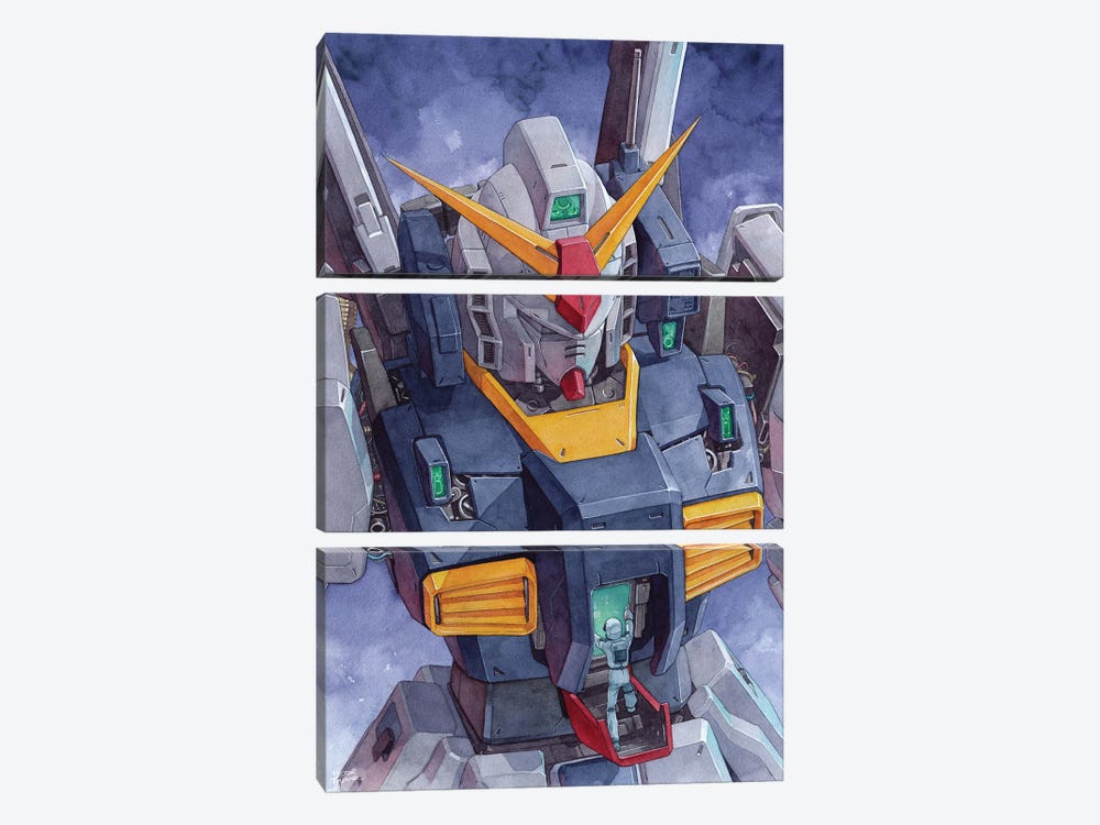 MKII Gundam by Hector Trunnec 3-piece Canvas Art
