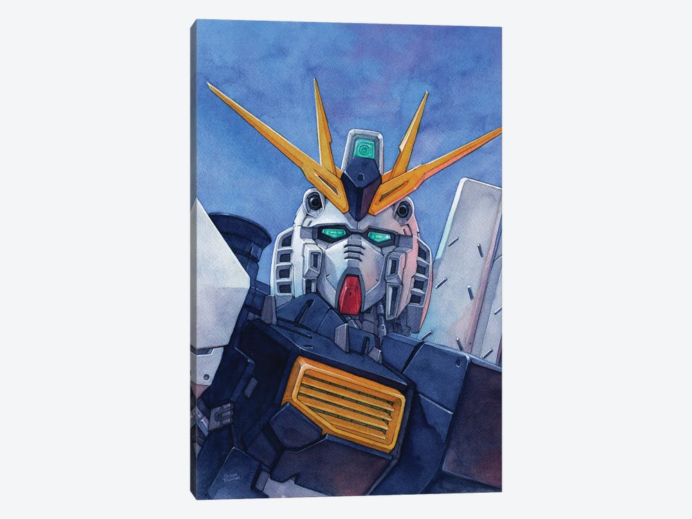Nu Gundam Bust by Hector Trunnec 1-piece Art Print