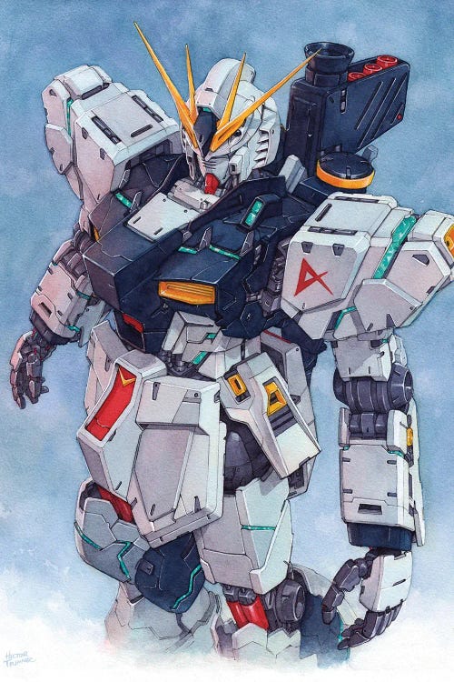Nu Gundam by Hector Trunnec wall art