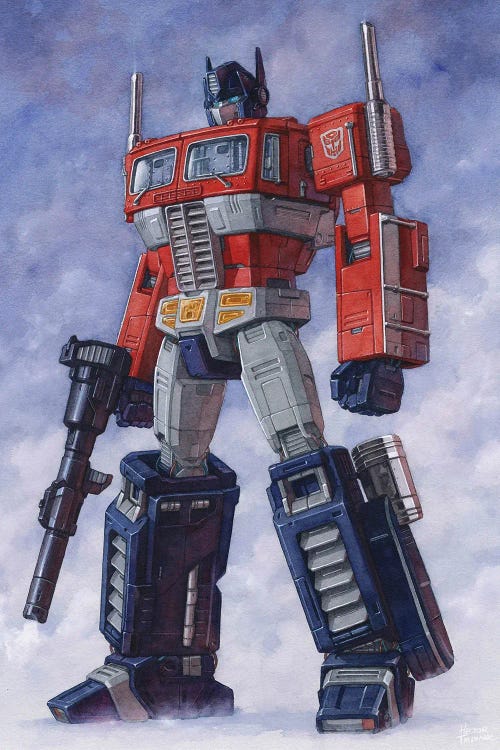 Optimus Prime Full Body by Hector Trunnec wall art