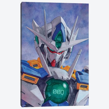 Gundam Qant Canvas Print #HTT30} by Hector Trunnec Canvas Print