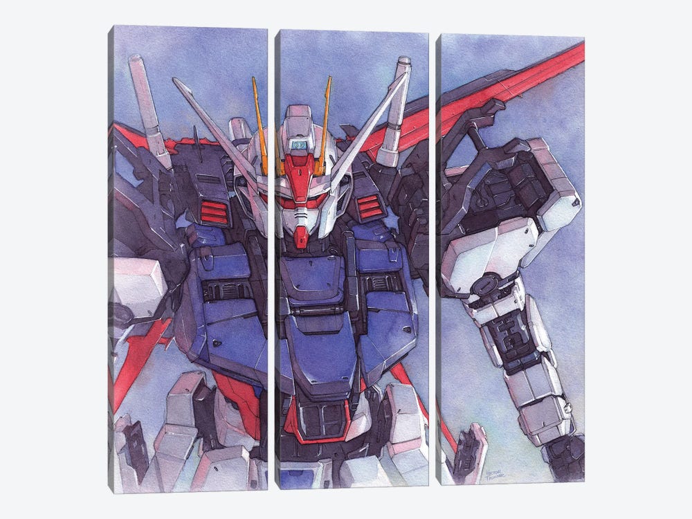 Strike Gundam by Hector Trunnec 3-piece Canvas Artwork