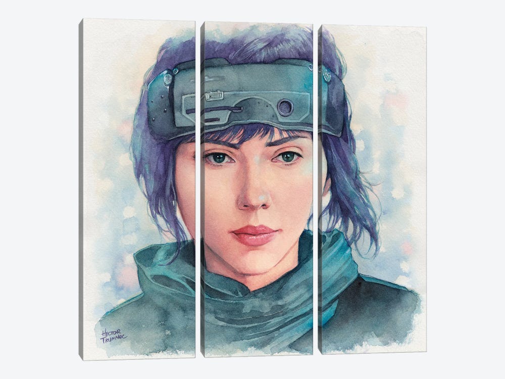 Ghost In The Shell by Hector Trunnec 3-piece Canvas Artwork