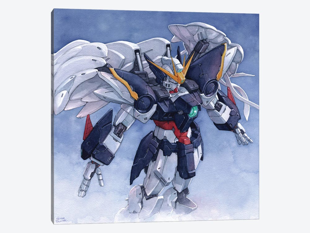 Gundam Wing Zero Cut by Hector Trunnec 1-piece Art Print