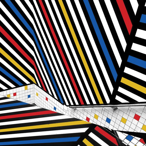 Composition With Red, Blue And Yellow: Mondriaan Coloured Hall by Huib Limberg