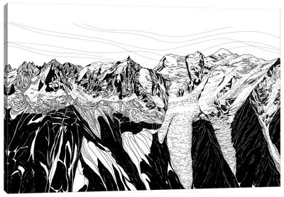 Chamonix Mont Blanc Canvas Art Print - Coralie Huon