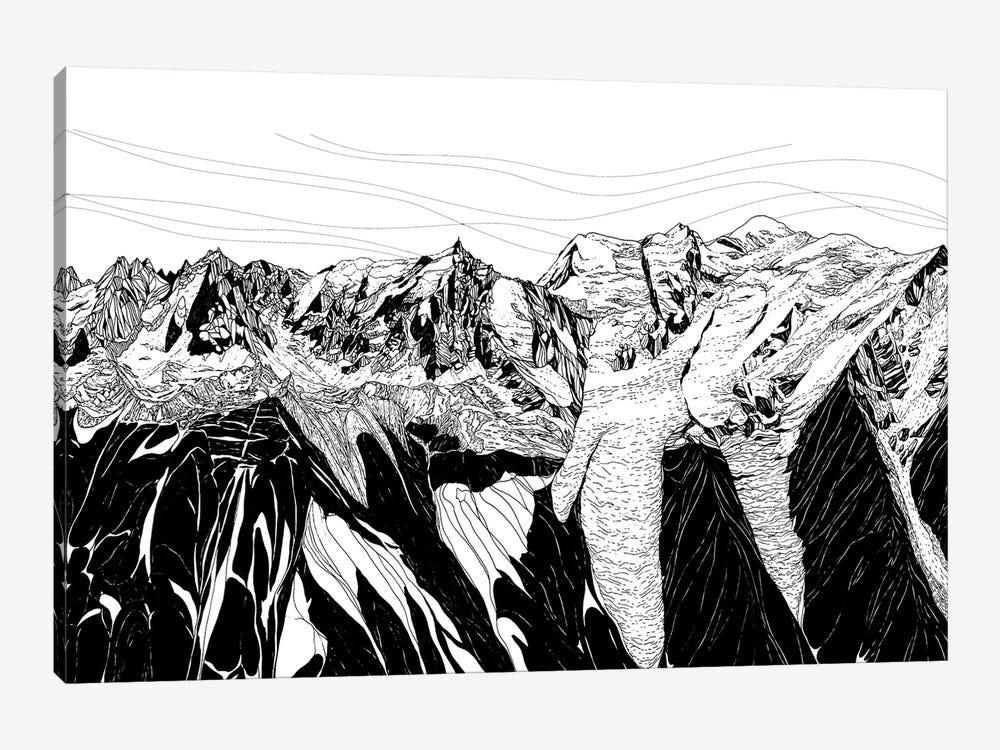 Chamonix Mont Blanc by Coralie Huon 1-piece Canvas Artwork