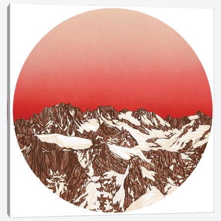 Chamonix Sunrise Canvas Print #HUO18} by Coralie Huon Canvas Print