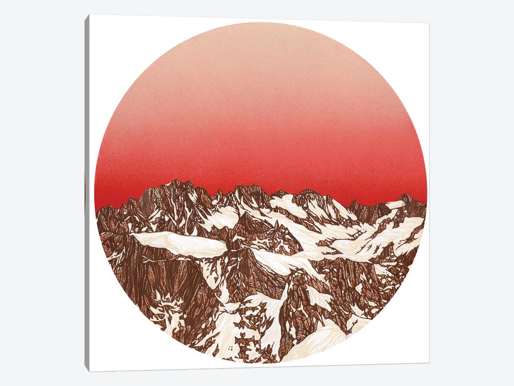 Chamonix Sunrise by Coralie Huon 1-piece Art Print