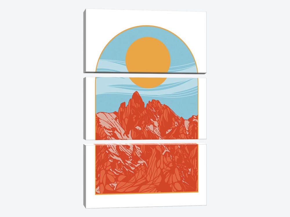 Daytime Mountain Portal by Coralie Huon 3-piece Canvas Print