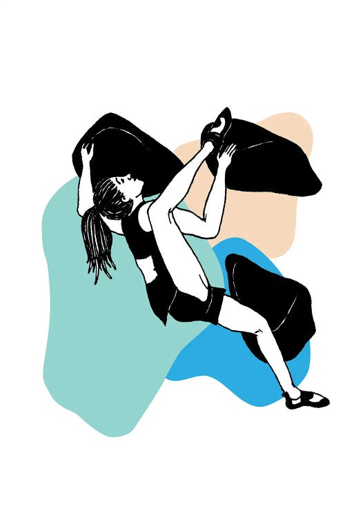 Extreme Heel Hook by Coralie Huon wall art