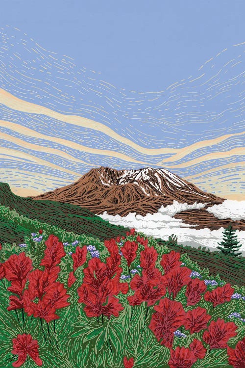 Mount Rainier by Coralie Huon wall art