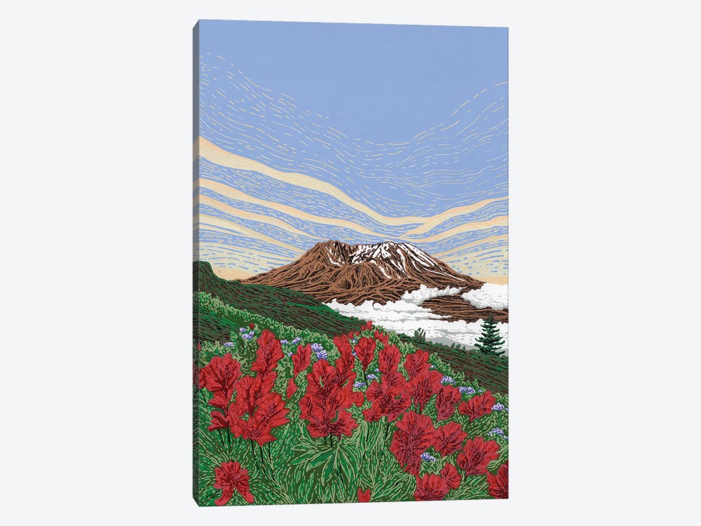 Mount Rainier by Coralie Huon 1-piece Canvas Art