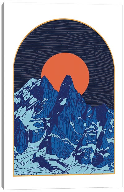 Nightime Mountain Portal Canvas Art Print - Coralie Huon