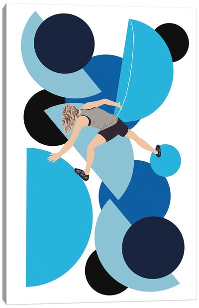 The Blue Holds Canvas Art Print - Extreme Sports Art