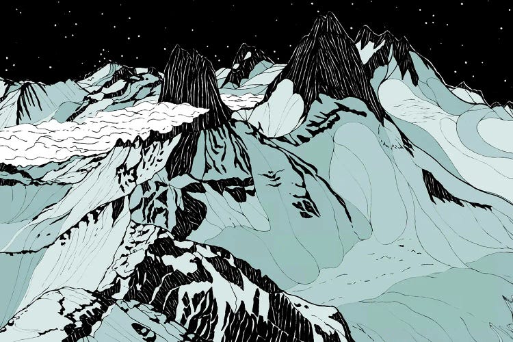 Nighttime In The Bugaboos by Coralie Huon wall art