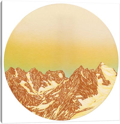 Warm Glow Canvas Art Print - Mountain Sunrise & Sunset Art