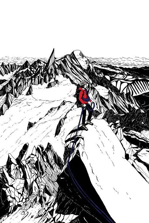Above The Chamonix Skies by Coralie Huon wall art