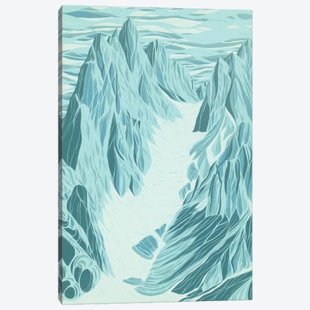 Peaceful Blue Peaks Canvas Print #HUO7} by Coralie Huon Canvas Art Print