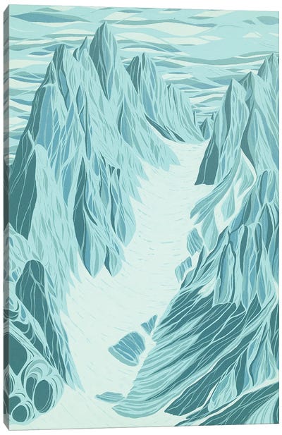 Peaceful Blue Peaks Canvas Art Print - Coralie Huon