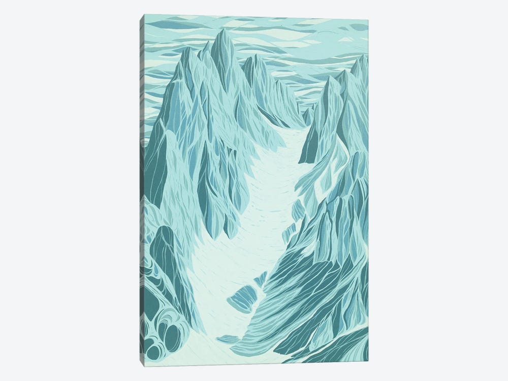 Peaceful Blue Peaks by Coralie Huon 1-piece Art Print