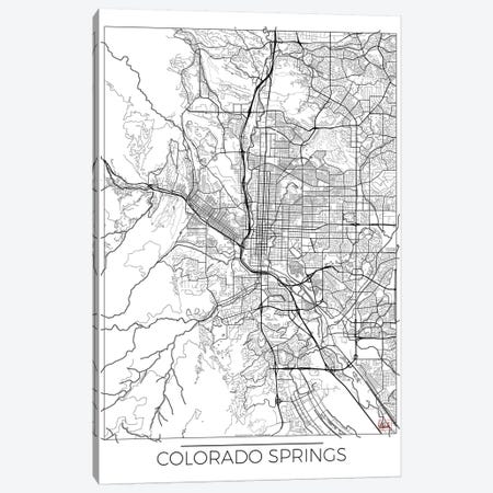 Colorado Springs Minimal Urban Blueprint Map Canvas Print #HUR100} by Hubert Roguski Canvas Art Print