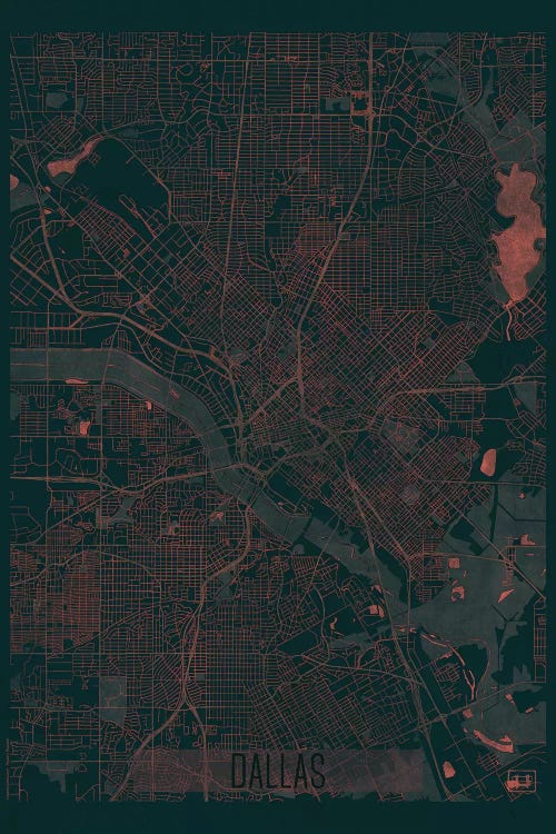 Dallas Infrared Urban Blueprint Map