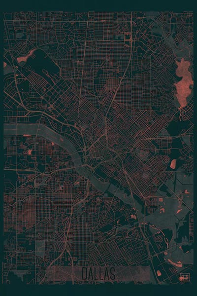 Dallas Infrared Urban Blueprint Map