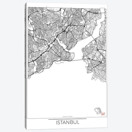 Istanbul Minimal Urban Blueprint Map Canvas Print #HUR159} by Hubert Roguski Canvas Art