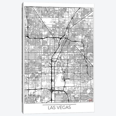 Las Vegas Minimal Urban Blueprint Map Canvas Print #HUR171} by Hubert Roguski Canvas Wall Art