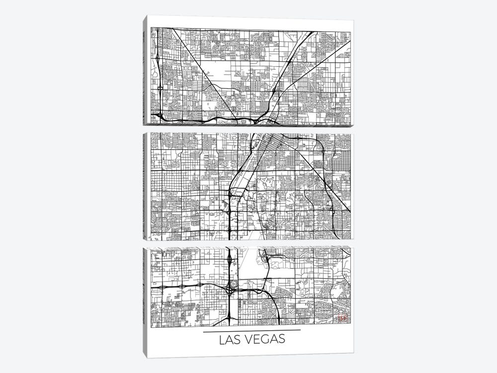 Las Vegas Minimal Urban Blueprint Map by Hubert Roguski 3-piece Art Print
