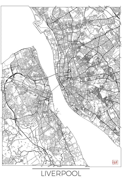 Liverpool Minimal Urban Blueprint Map