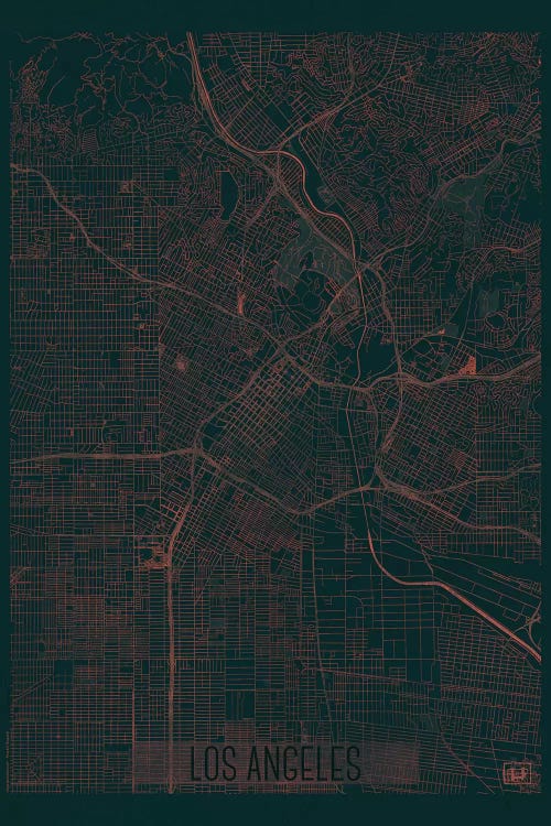 Los Angeles Infrared Urban Blueprint Map