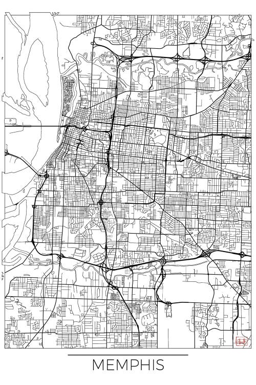 Memphis Minimal Urban Blueprint Map