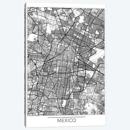 Mexico Minimal Urban Blueprint Map Canvas Print #HUR218} by Hubert Roguski Canvas Art Print