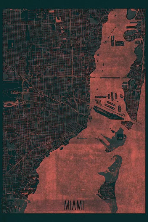 Miami Infrared Urban Blueprint Map