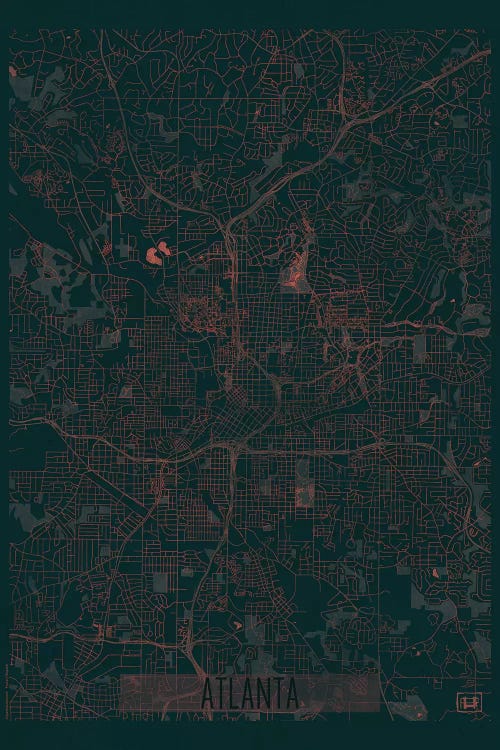 Atlanta Infrared Urban Blueprint Map