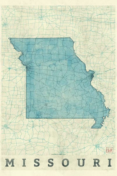 Hubert Roguski: Missouri Map by Hubert Roguski