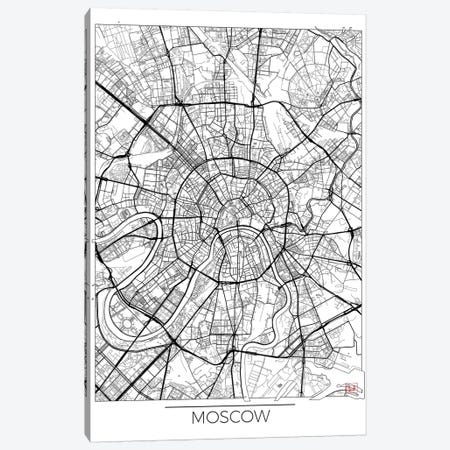Moscow Minimal Urban Blueprint Map Canvas Print #HUR245} by Hubert Roguski Canvas Art Print