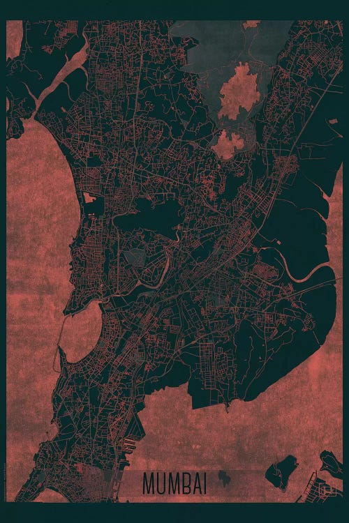 Mumbai Infrared Urban Blueprint Map