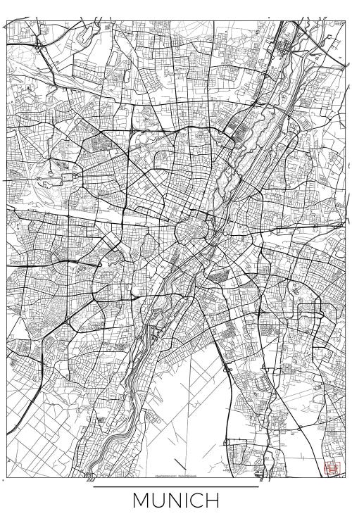 Munich Minimal Urban Blueprint Map