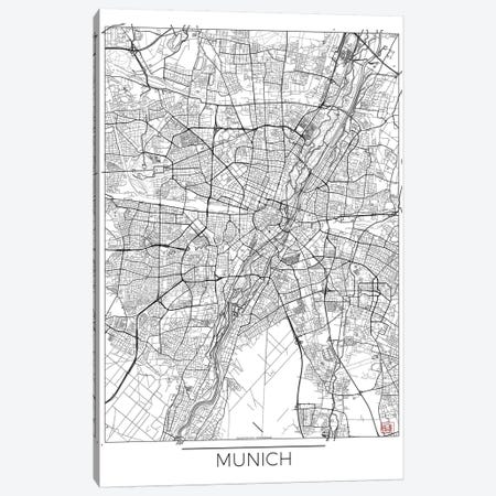 Munich Minimal Urban Blueprint Map Canvas Print #HUR255} by Hubert Roguski Canvas Artwork
