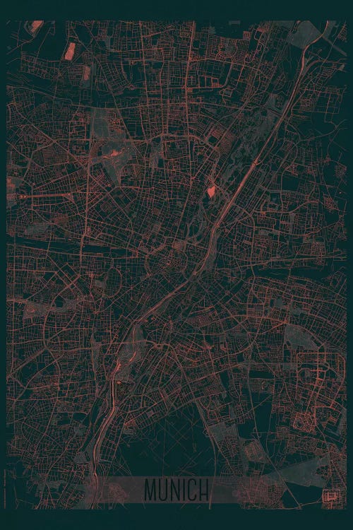 Munich Infrared Urban Blueprint Map