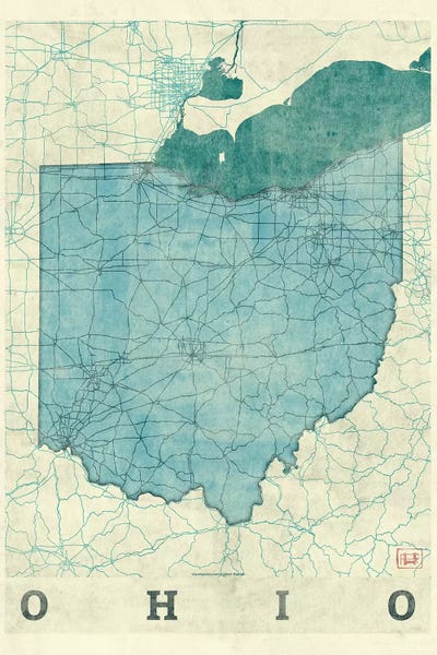Ohio: Ohio Map by Hubert Roguski